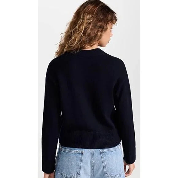 NWT Vince Women's 3 Button Boxy Cardigan Navy Blue Size XS