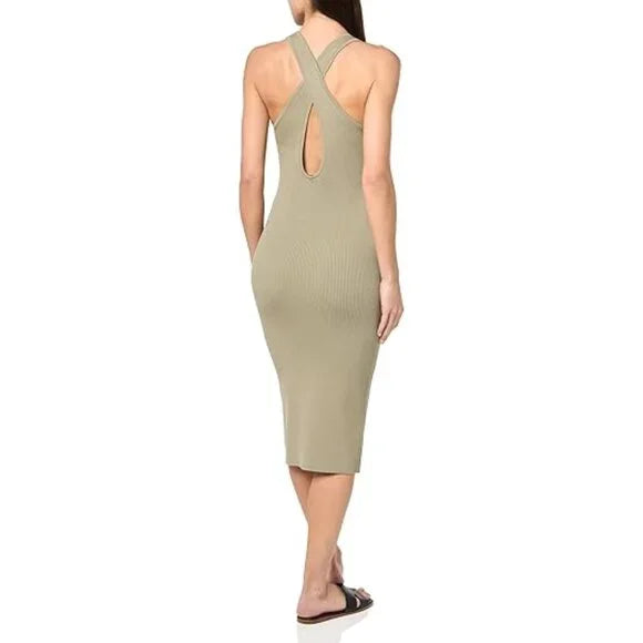 NWT Club Monaco Women's Ribbed Cross Back Dress Size M