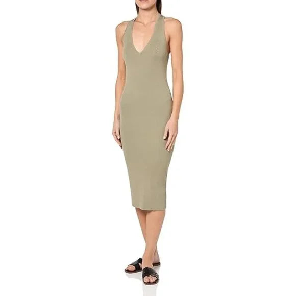 NWT Club Monaco Women's Ribbed Cross Back Dress Size M