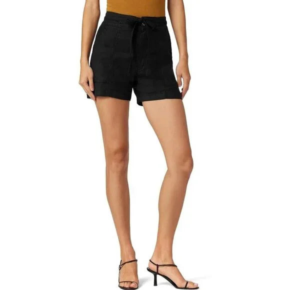 HUDSON Women's Tie Waist Short Black Beauty Size 25