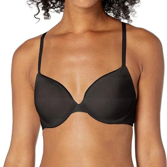 New w/ Tags Calvin Klein Push-up Plunge Bra Convertible Straps, Black, QP14280, Size 34C