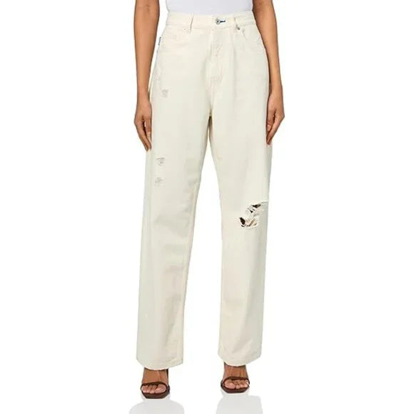 New w/ Tags HUGO Women's Leni Loose Fit Wide Leg Jeans Size 30x32