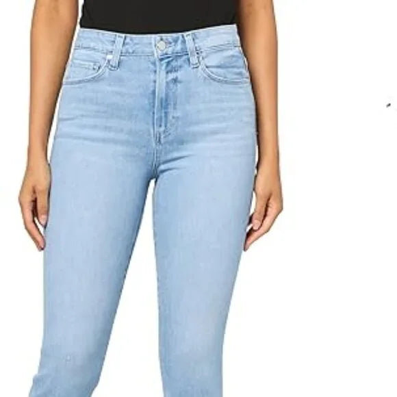 New w/ Tags PAIGE Womens Gemma Crop Light Wash Size 33