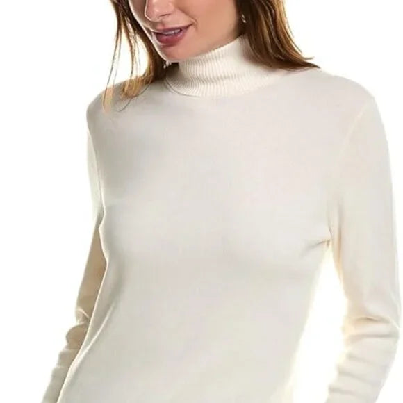New w/ Tags Anne Klein Womens White Long Sleeved Turtleneck Size Small