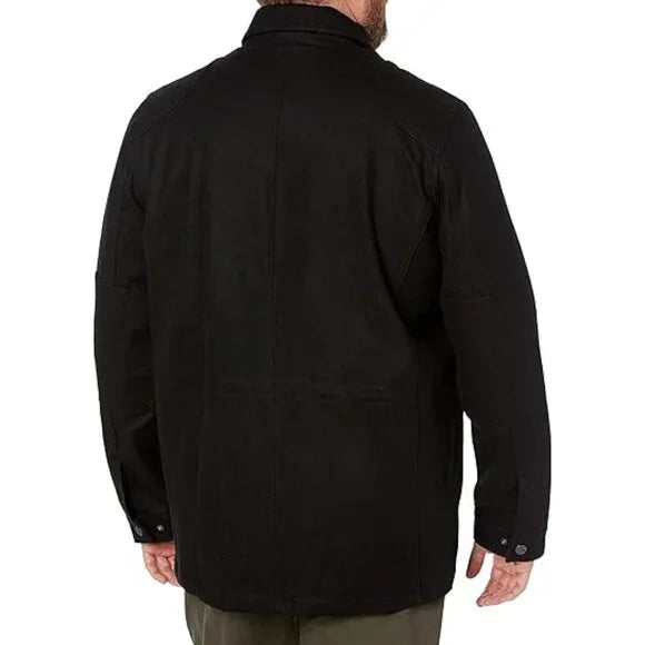 New w/ Tags Fleet Street Men's Wool Blend Zip Front Military Jacket Size L