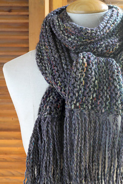 A Churchmouse Yarns and Teas Pattern - Magic Three-Yarn Scarf & Wrap (PDF)
