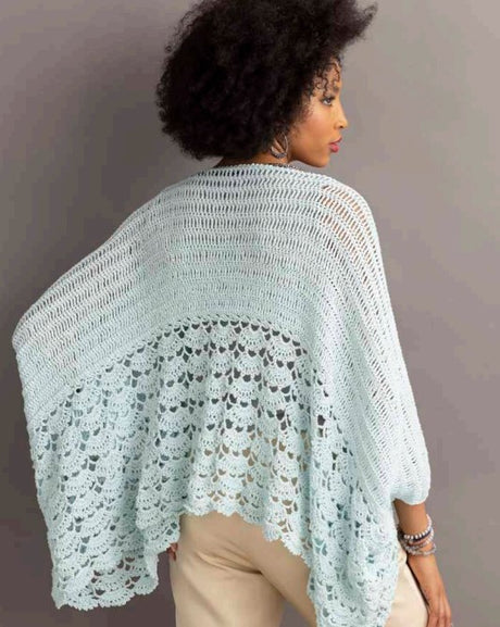 A Elsebeth Lavold Crochet Pattern - Margaux Poncho on sale at Little Knits