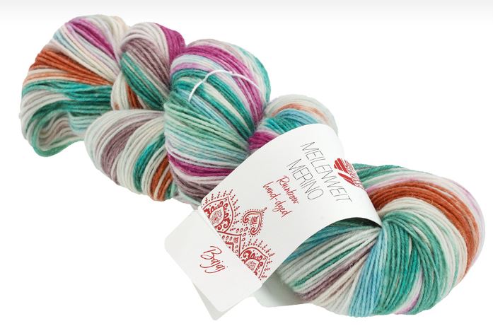 Lana Grossa Meilenweit Merino Rainbow Hand-Dyed Limited Edition - Kotak (Color #7007) 44% off sale at Little Knits