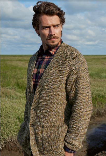 A Lana Grossa Cool Merino Print Pattern - Men's Jacket (PDF)