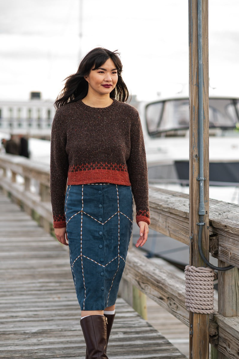 A Berroco Millstone Tweed Knitting Pattern - Parsons Wrap on sale at Little Knits