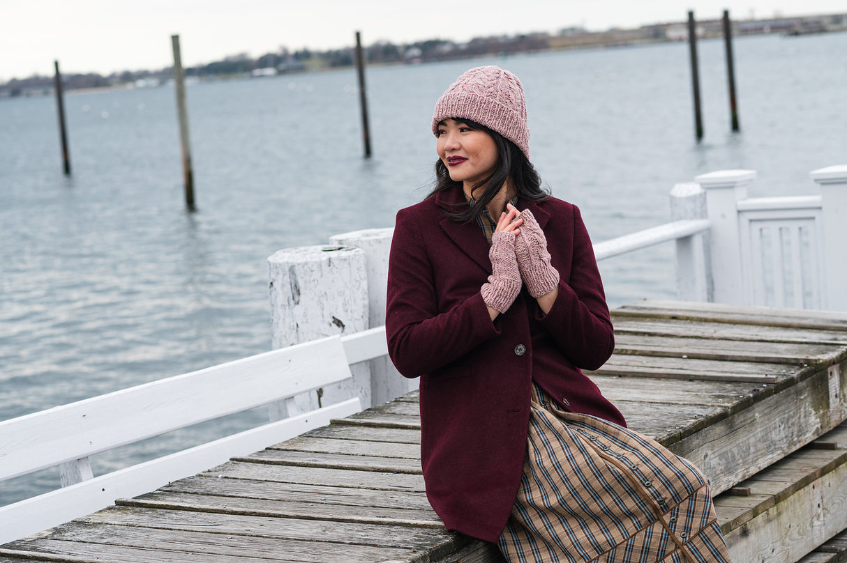 A Berroco Millstone Tweed Pattern - Hudson Hat and Mitts (PDF)