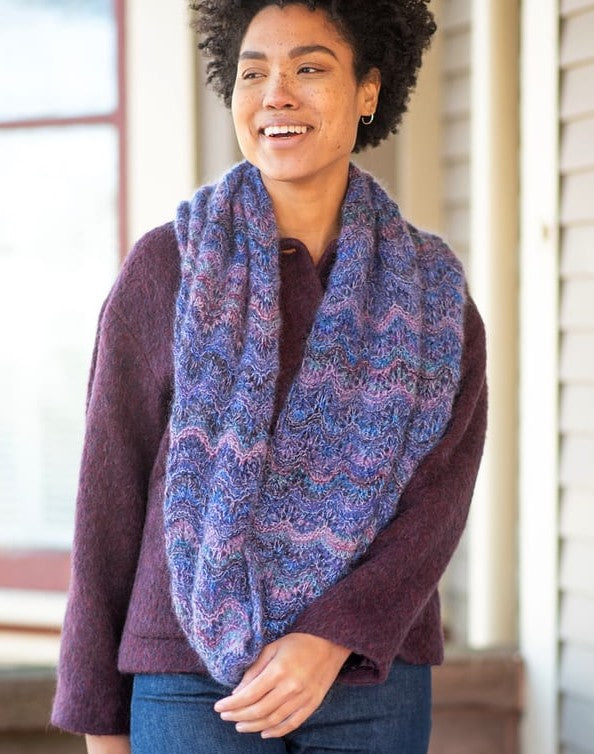 A Berroco Tiramisu Pattern - Mireille Infinity Scarf - FREE LINK IN DESCRIPTION, NO NEED TO ADD TO CART