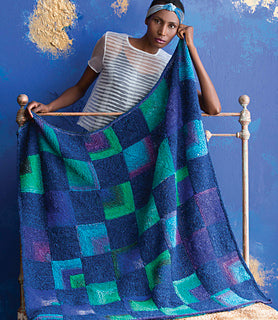 A Noro Silk Garden Pattern - Mitered Squares Blanket (PDF)