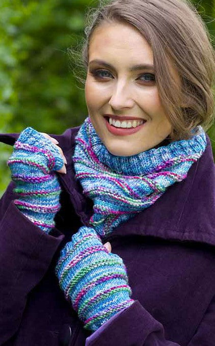 An Indulgence Hand-Painted Pattern - Cowl, Mitts & Scarf (PDF)