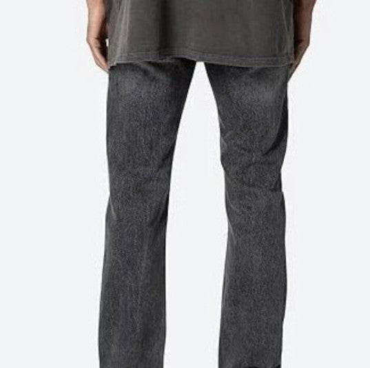NWT mnml Mens D530 Zipper Straight Denim Washed Black Size 30