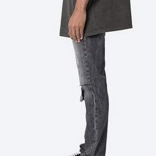 NWT mnml Mens D530 Zipper Straight Denim Washed Black Size 30