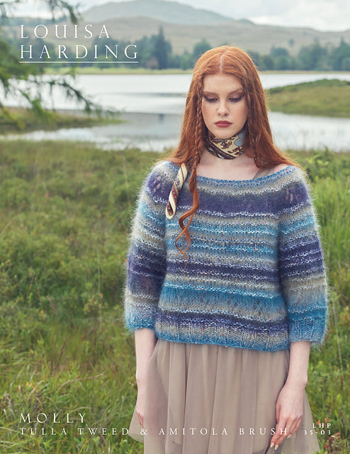 A Louisa Harding Tulla Tweed & Amitola Brushed Pattern - Molly (PDF)