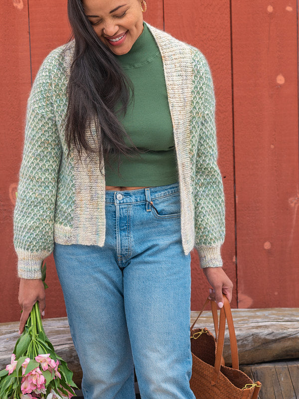 A Berroco Aerial & Lanas Light Pattern - Muesli Cardigan (PDF)
