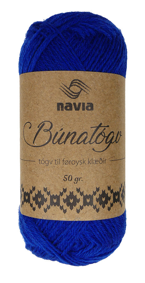 Navia Búnatógv - Blue (Color #1212) - Fingering Weight, 50 Gram Skeins