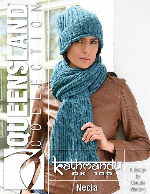 A Queensland Kathmandu DK 100 Pattern - Necla Hat & Scarf - Free with Purchases of 1 Skein of DK 100 (Print Pattern)