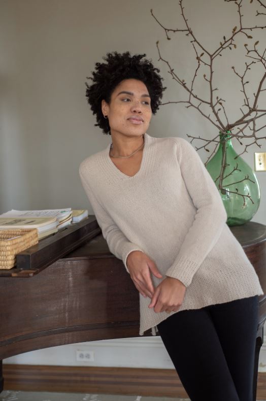 A Berroco Renew Pattern - Nia V-Neck Pullover (PDF)