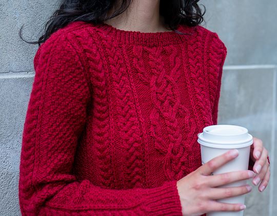 A Juniper Moon Bluefaced Leicester Pattern - Norah Pullover (PDF)