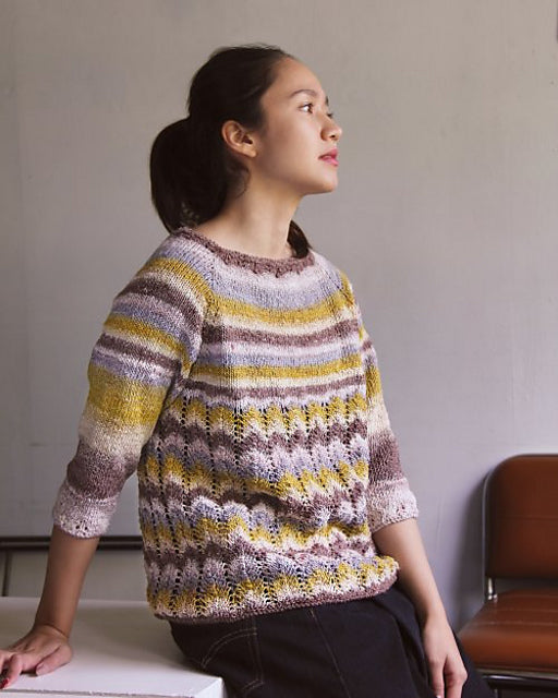 A Noro Geshi Pattern - Lace Raglan Pullover (PDF)