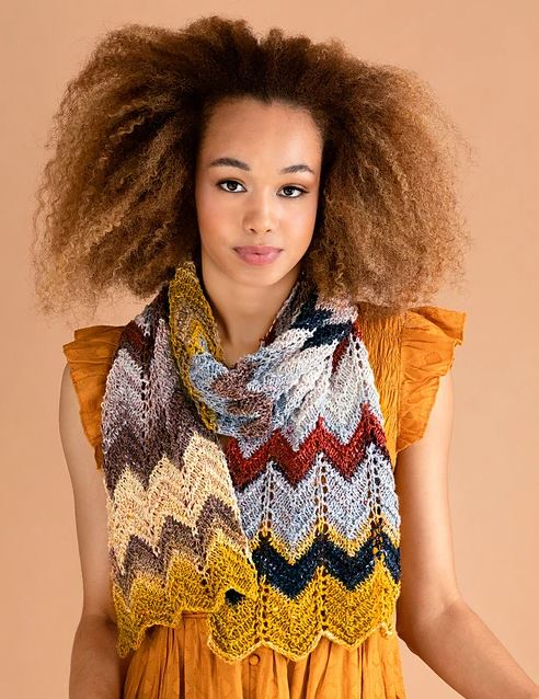!Handknit Sample Noro Geshi Amusa Scarf - PROCEEDS GO TO CHARITY - SHIPS FREE IN CONTIGUOUS US