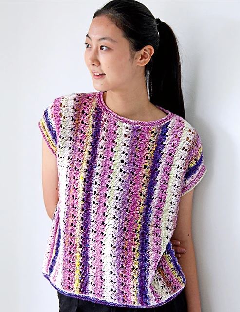 Handknit Sample Noro Enka Sakura Top - PROCEEDS GO TO CHARITY - SHIPS FREE IN CONTIGUOUS US