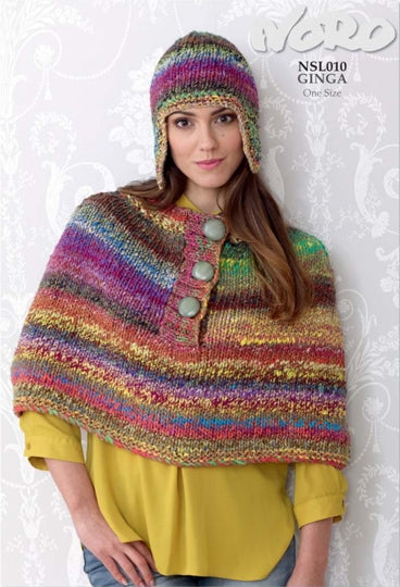 A Noro Ginga Pattern - Shoulder Wrap, Cowl and Helmet (PDF)