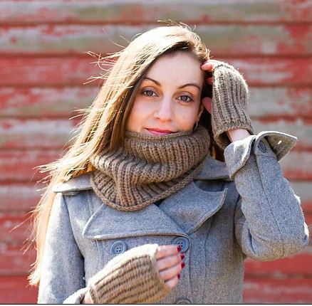 Old Salty Cowl & Hand Warmers - Free Download with Stratus Purchase of Two or More Skeins