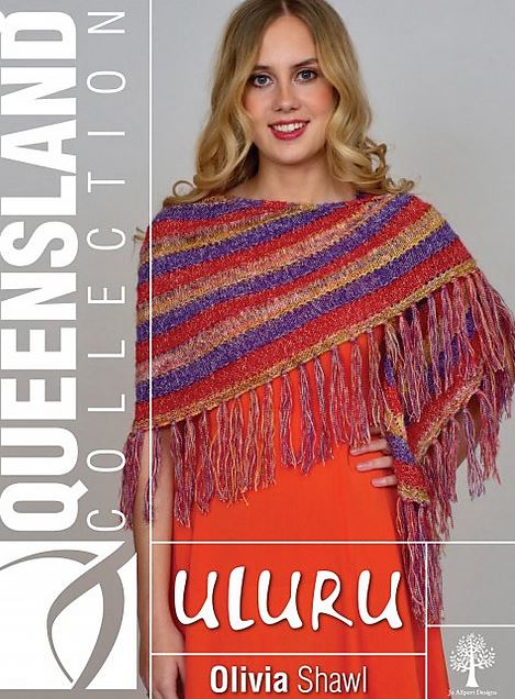 Olivia Shawl - Free with Queensland Uluru purchases of 3 or more skeins (PDF File)