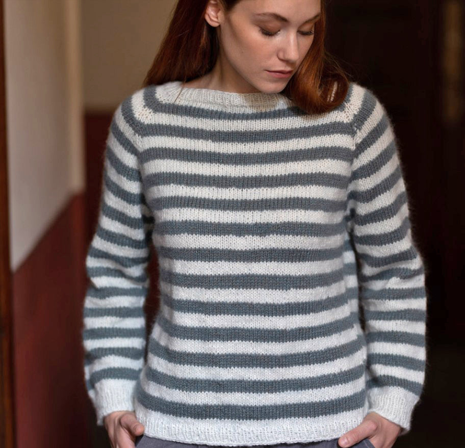 Optical Jersey (PDF) - Free with Purchases of 4 or more skeins of Dollyna at Little Knits