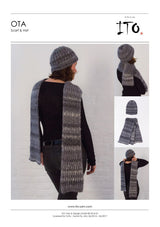 Ota Hat and Scarf - Uses Sensai and Rokku Yarn Lines (Pdf File)