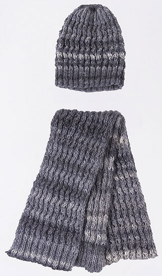 Ota Hat and Scarf - Uses Sensai and Rokku Yarn Lines (Pdf File)