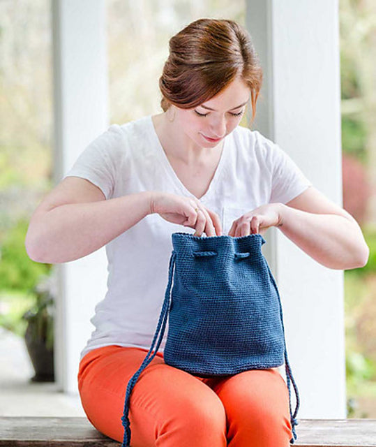 A Churchmouse Yarns and Teas Pattern - Oval Crocheted Bucket Bags & Pouches (PDF)