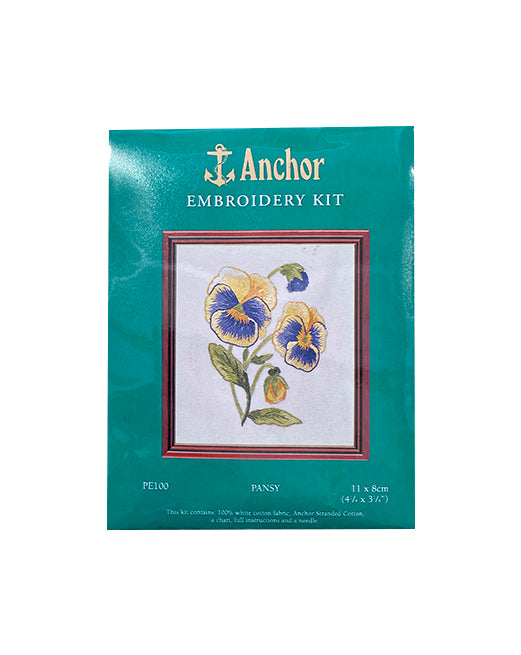 Anchor Freestyle Embroidery Kit - Pansy (PE100)
