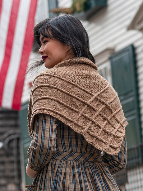 A Berroco Millstone Tweed Knitting Pattern - Parsons Wrap on sale at Little Knits