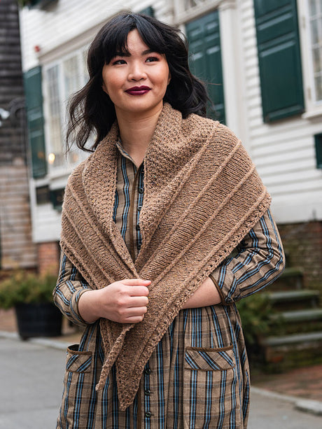 A Berroco Millstone Tweed Knitting Pattern - Parsons Wrap on sale at Little Knits