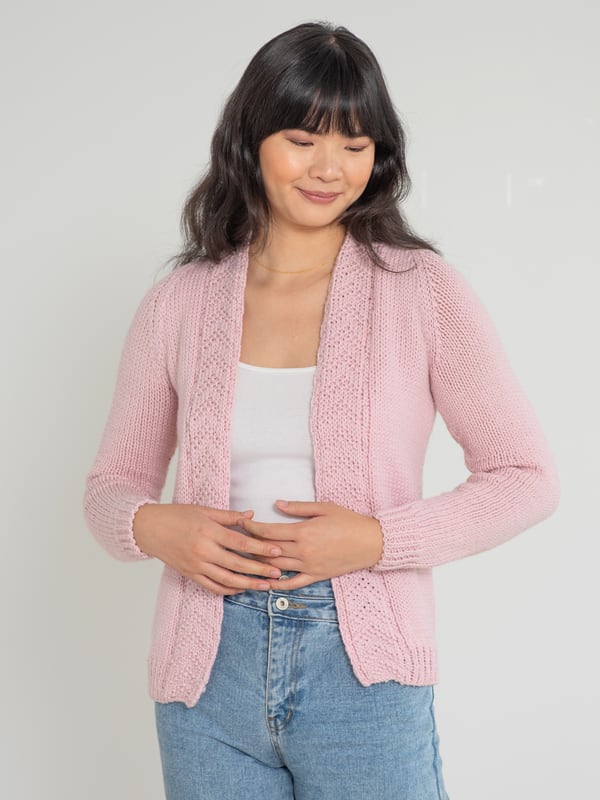 Free Berroco Ultra Wool Chunky Picata Cardigan Knitting pattern at Little Knits