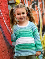 A Pretty In Pima Pattern - Emilia Kids Sweater (PDF) - FREE W/ 5 SKEIN PIMA PURCHASES, 2 PATTERNS PER PURCHASE PLEASE