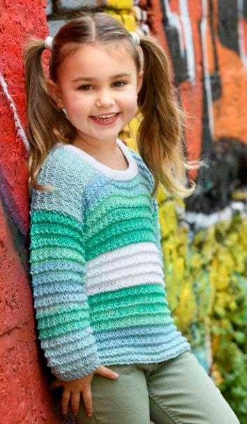 A Pretty In Pima Pattern - Emilia Kids Sweater (PDF) - FREE W/ 5 SKEIN PIMA PURCHASES, 2 PATTERNS PER PURCHASE PLEASE