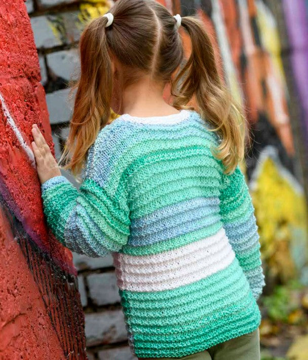 A Pretty In Pima Pattern - Emilia Kids Sweater (PDF) - FREE W/ 5 SKEIN PIMA PURCHASES, 2 PATTERNS PER PURCHASE PLEASE