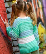 A Pretty In Pima Pattern - Emilia Kids Sweater (PDF) - FREE W/ 5 SKEIN PIMA PURCHASES, 2 PATTERNS PER PURCHASE PLEASE