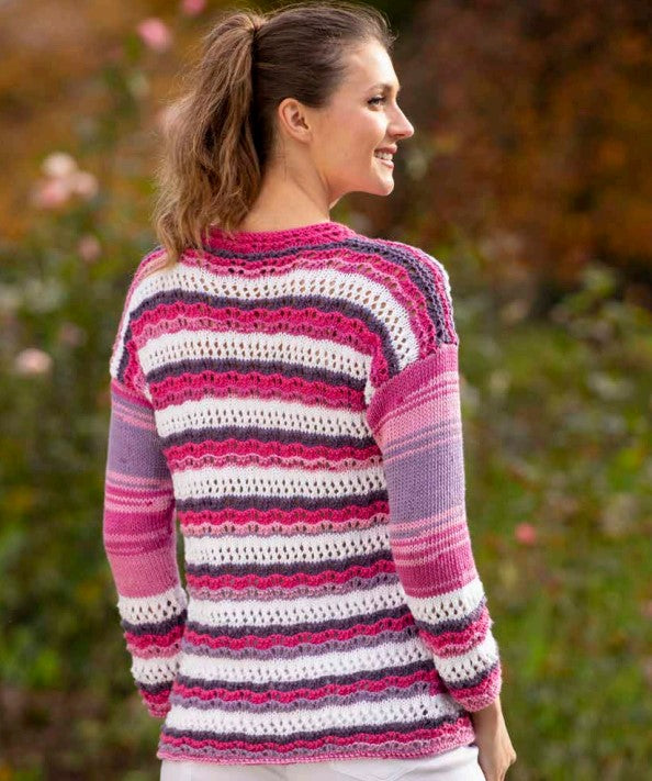 A Pretty In Pima Pattern - Molly Pullover (PDF) - FREE W/ 5 SKEIN PIMA PURCHASES, 2 PATTERNS PER PURCHASE PLEASE