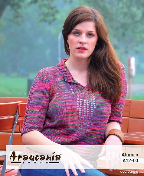 An Araucania Alumco Pattern - Short-Sleeved Polo Sweater (PDF)