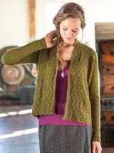 A Berroco Ultra Alpaca Pattern - Gorse cardigan (PDF File) knitting pattern sale at Little Knits