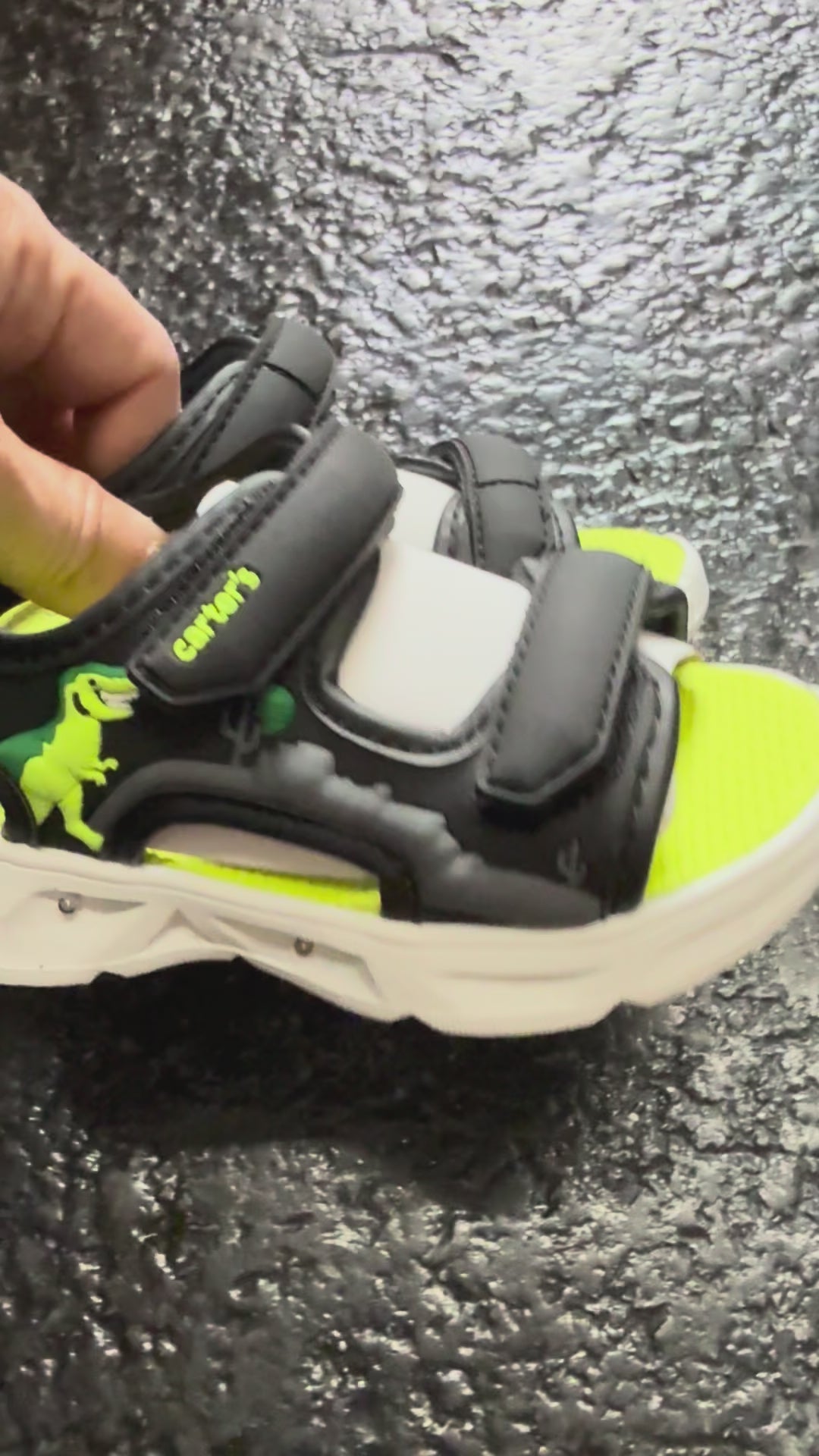 Load video: NWT, Carter's Light-up Unisex-Child Futura Sandals Size: 6