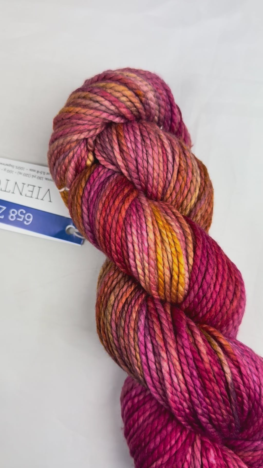 Load video: Malabrigo Vientos - Zinnias