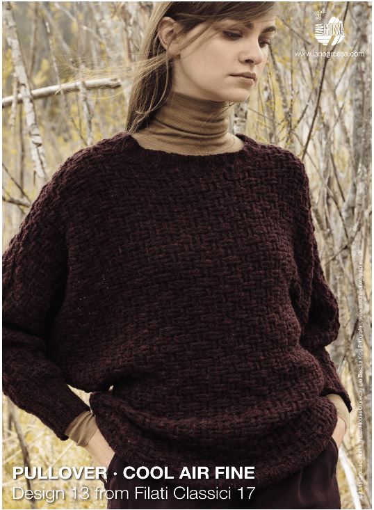 A Lana Grossa Cool Air Fine Crochet Pattern - Pullover - Free with Purchase of 8 or more skeins of Cool Air Fine (PDF)